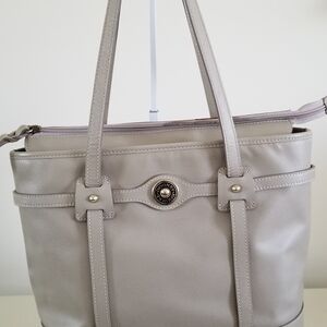 Dooney & Bourke Light Gray Leather Tote